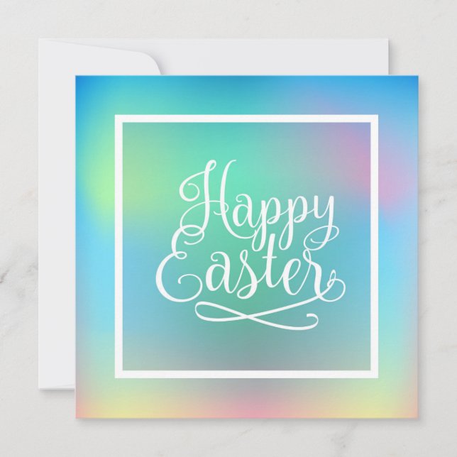 Cartes Pour Fêtes Annuelles Joyeux Printemps de Pâques mignonette lapin Oeufs  (Devant)