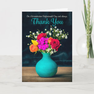 Cartes Pour Fêtes Annuelles Joyeux Professionnels Administratifs Fleurs de jou