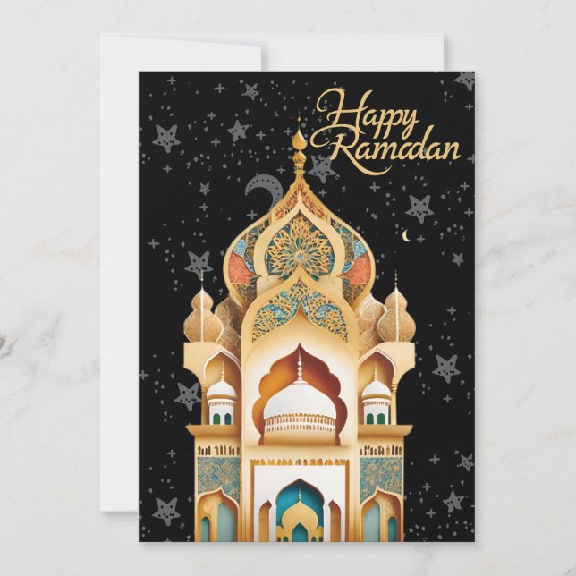 Cartes Pour Fêtes Annuelles Joyeux Ramadan (Devant)