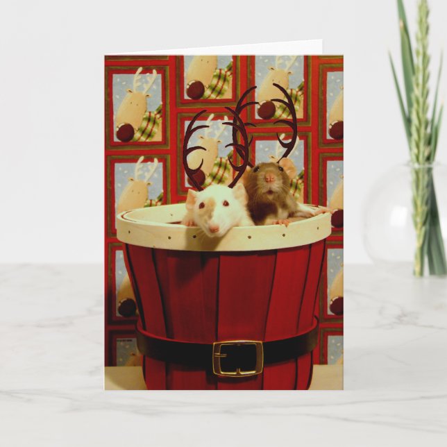Cartes Pour Fêtes Annuelles Joyeux Ratty-mas ! (Devant)