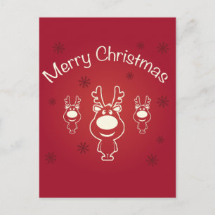 Cartes Pour Fêtes Annuelles Joyeux rennes de Noël