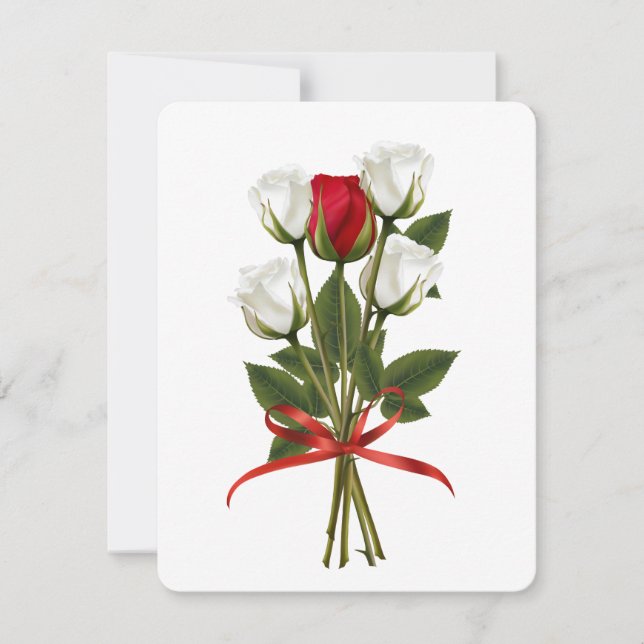 Cartes Pour Fêtes Annuelles Joyeux Rose de la Saint Valentin (Devant)
