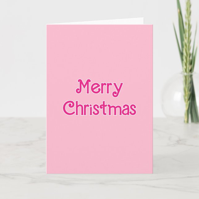 Cartes Pour Fêtes Annuelles Joyeux rose de Noël (Devant)