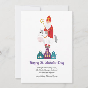 Cartes Pour Fêtes Annuelles Joyeux salut de la Saint-Nicolas