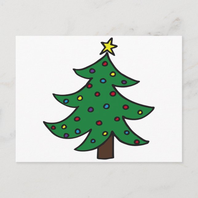 Cartes Pour Fêtes Annuelles Joyeux sapin de Noël (Devant)