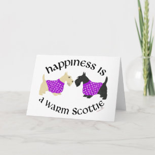 Cartes Pour Fêtes Annuelles Joyeux Scottie roux et noir