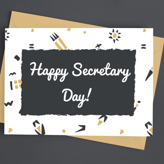 Cartes Pour Fêtes Annuelles Joyeux secrétaire Day (Créateur téléchargé)