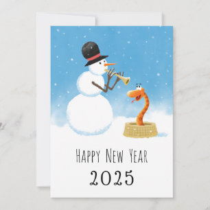 Cartes Pour Fêtes Annuelles Joyeux serpent du Nouvel An chinois Lunar Zodiac 2