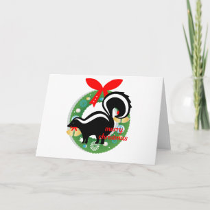 Cartes Pour Fêtes Annuelles joyeux skunk de noël