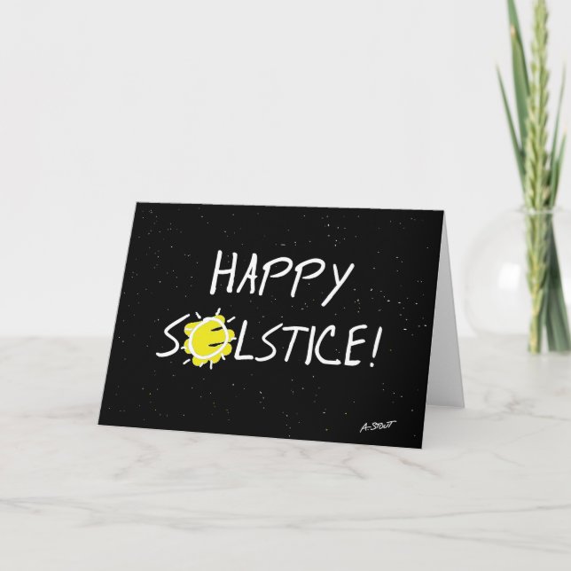 Cartes Pour Fêtes Annuelles Joyeux Solstice ! (Devant)