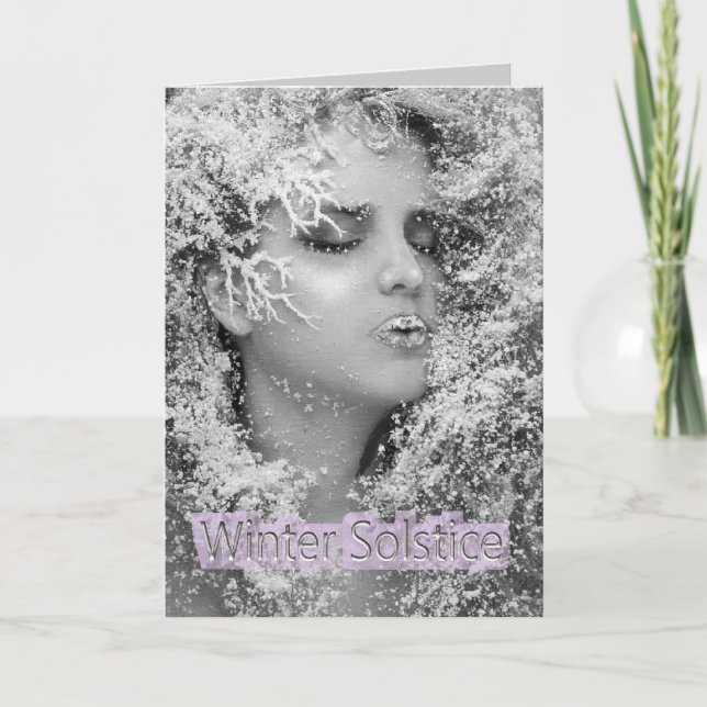 Cartes Pour Fêtes Annuelles Joyeux Solstice d'hiver ! (Devant)