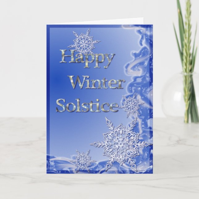 Cartes Pour Fêtes Annuelles Joyeux Solstice d'hiver (Devant)