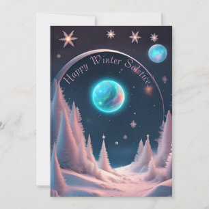 Cartes Pour Fêtes Annuelles Joyeux Solstice d'hiver
