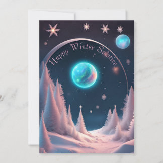 Cartes Pour Fêtes Annuelles Joyeux Solstice d'hiver