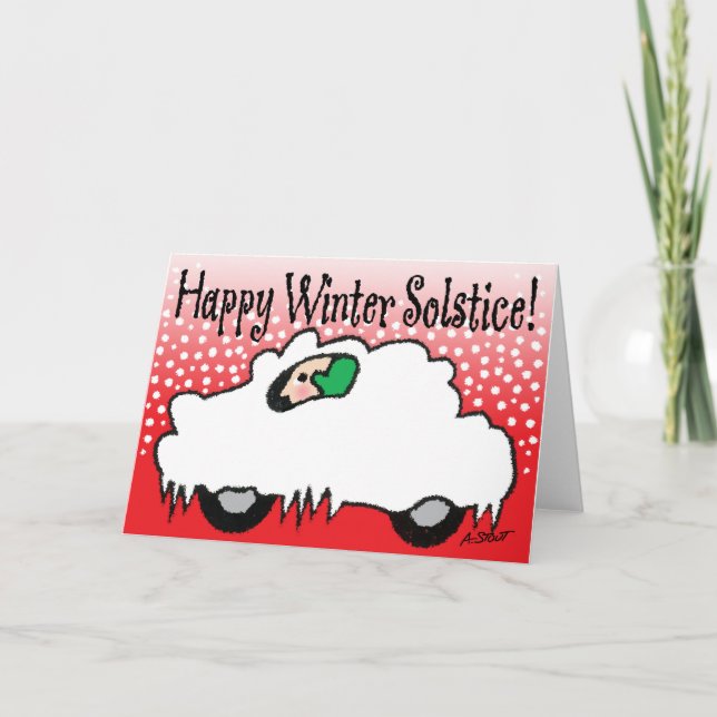 Cartes Pour Fêtes Annuelles Joyeux solstice d'hiver ! - (Devant)
