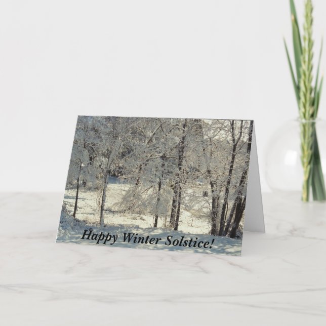 Cartes Pour Fêtes Annuelles Joyeux Solstice d'hiver (Devant)