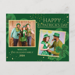 Cartes Pour Fêtes Annuelles Joyeux St. patrick jour famille Shamrock une photo