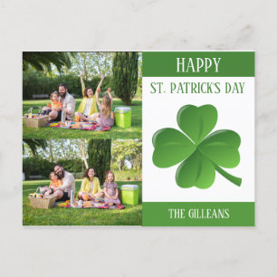 Cartes Pour Fêtes Annuelles Joyeux St. patrick jour photo de famille Shamrock