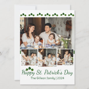 Cartes Pour Fêtes Annuelles Joyeux St. patrick jour photo de famille Shamrock