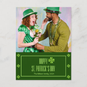 Cartes Pour Fêtes Annuelles Joyeux St. patrick jour photo de famille Shamrock