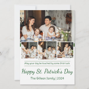 Cartes Pour Fêtes Annuelles Joyeux St. patrick jour photo de famille Shamrock