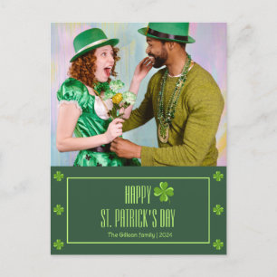 Cartes Pour Fêtes Annuelles Joyeux St. patrick jour photo de famille Shamrock