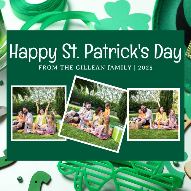 Cartes Pour Fêtes Annuelles Joyeux St. patrick's day Famille Shamrock 3 photo (Créateur téléchargé)