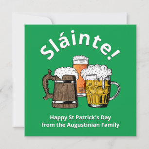 Cartes Pour Fêtes Annuelles JOYEUX ST PATRICK'S DAY Sláinte ! Bières