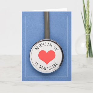 Cartes Pour Fêtes Annuelles Joyeux Stethoscope de jour des infirmières avec un