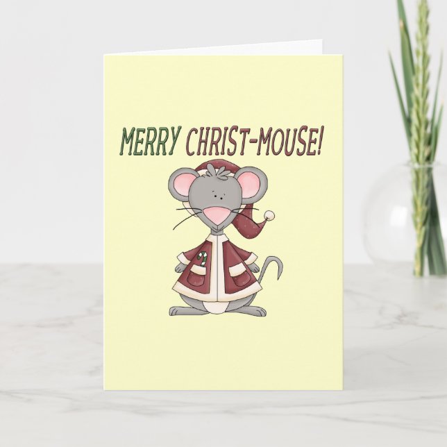 Cartes Pour Fêtes Annuelles Joyeux T-shirts et cadeaux Christ-Mouse (Devant)