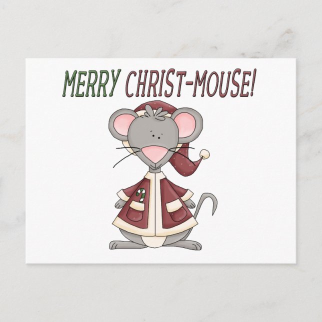 Cartes Pour Fêtes Annuelles Joyeux T-shirts et cadeaux Christ-Mouse (Devant)