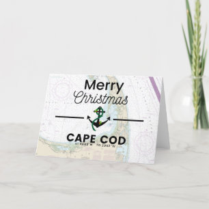 Cartes Pour Fêtes Annuelles Joyeux tableau de Noël - Cape Cod