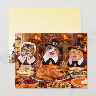 Cartes Pour Fêtes Annuelles Joyeux Thanksgiving 2026 de Dawn, Annie, Tito Taz