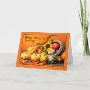 Cartes Pour Fêtes Annuelles Joyeux Thanksgiving à tous Belle Corne d'abondance
