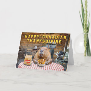 Cartes Pour Fêtes Annuelles Joyeux Thanksgiving canadien