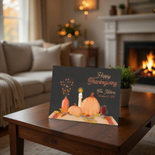 Cartes Pour Fêtes Annuelles Joyeux Thanksgiving personnalisé