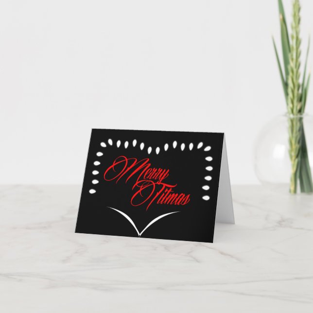 Cartes Pour Fêtes Annuelles Joyeux Titmas et un nouvel arrière heureux (Devant)