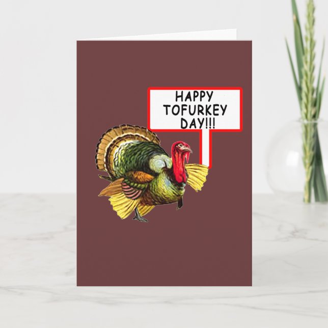 Cartes Pour Fêtes Annuelles Joyeux Tofurkey Day ! Amusant T-shirt Thanksgiving (Devant)
