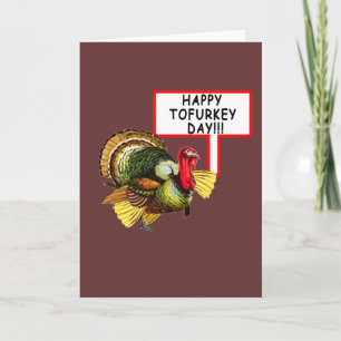 Cartes Pour Fêtes Annuelles Joyeux Tofurkey Day ! Amusant T-shirt Thanksgiving