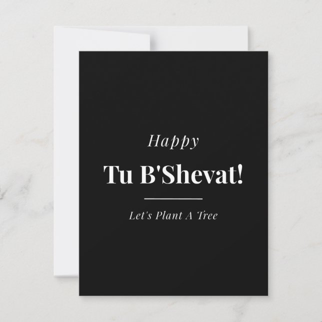 Cartes Pour Fêtes Annuelles Joyeux Tou Bichvat Plantons un arbre (Devant)