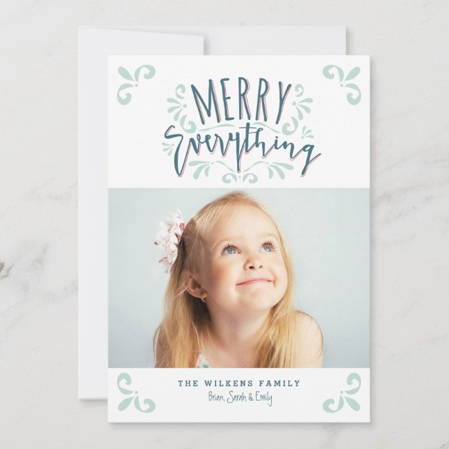 Cartes Pour Fêtes Annuelles Joyeux tout à la mode Photo Grey (Devant)