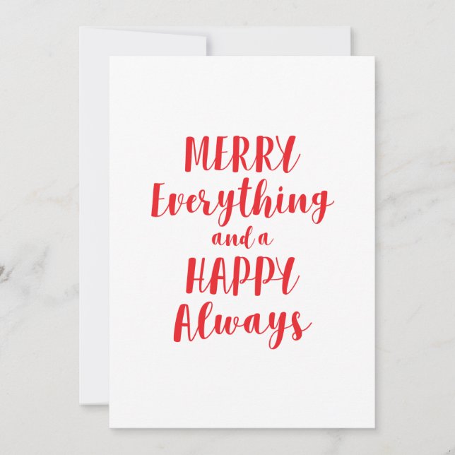 Cartes Pour Fêtes Annuelles Joyeux tout et heureux toujours (Devant)