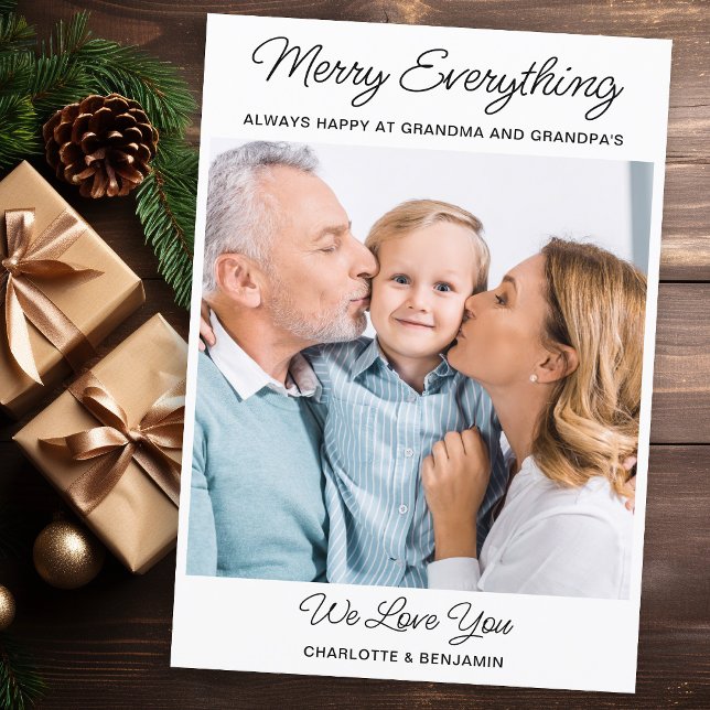 Cartes Pour Fêtes Annuelles Joyeux tout grand-parents mignonne photo Noël (Créateur téléchargé)