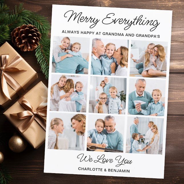 Cartes Pour Fêtes Annuelles Joyeux tout grands-parents 9 Photo Noël (Créateur téléchargé)