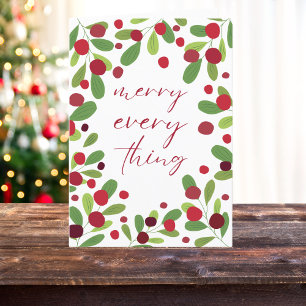 Cartes Pour Fêtes Annuelles Joyeux Tout Gui Baies de Houx