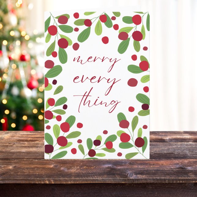Cartes Pour Fêtes Annuelles Joyeux tout Mistletoe Holly Berries (Créateur téléchargé)