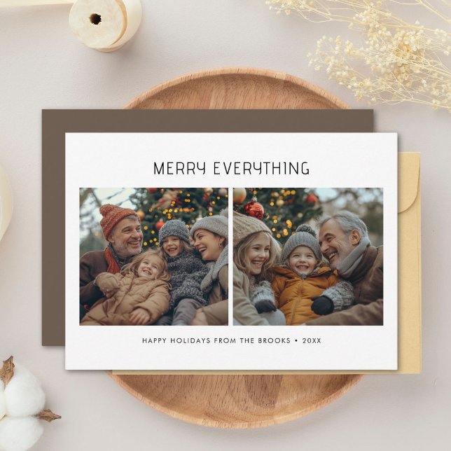 Cartes Pour Fêtes Annuelles Joyeux tout Moderne Famille Photo de Noël (Créateur téléchargé)