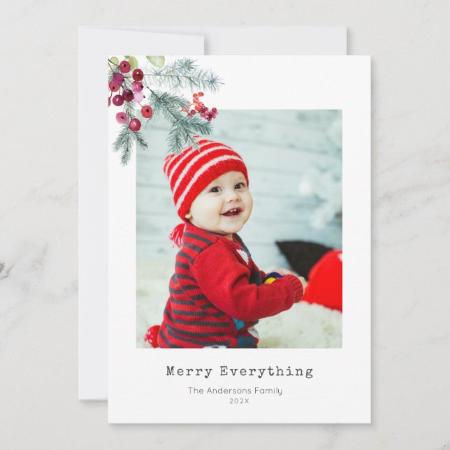 Cartes Pour Fêtes Annuelles Joyeux tout, voeux de Noël (Devant)