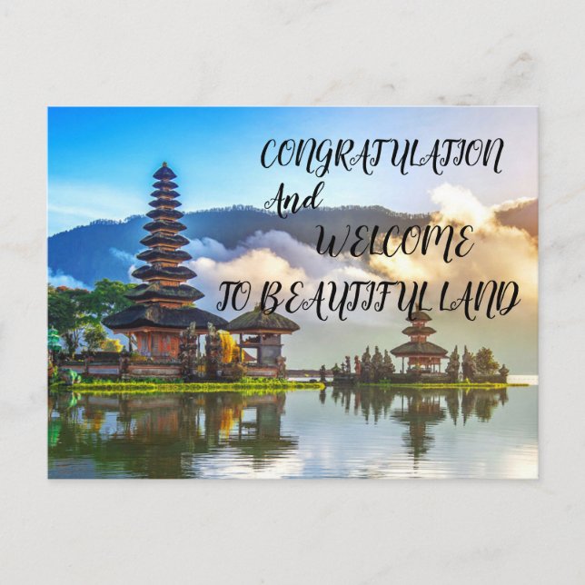 Cartes Pour Fêtes Annuelles Joyeux vacances à Bali (Devant)