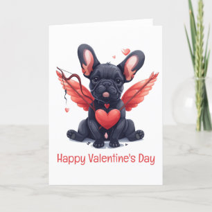 Cartes Pour Fêtes Annuelles Joyeux Valentines Day French Bulldog Cupid